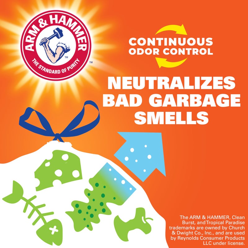 Hefty Ultra Strong 13 Gallon Trash Bags, Tall Kitchen Trash Bags 13 Gallon Size, Drawstring Closure, Continuous Odor Control, White, Lavender and Sweet Vanilla Scent, 40 Bags - Image 5